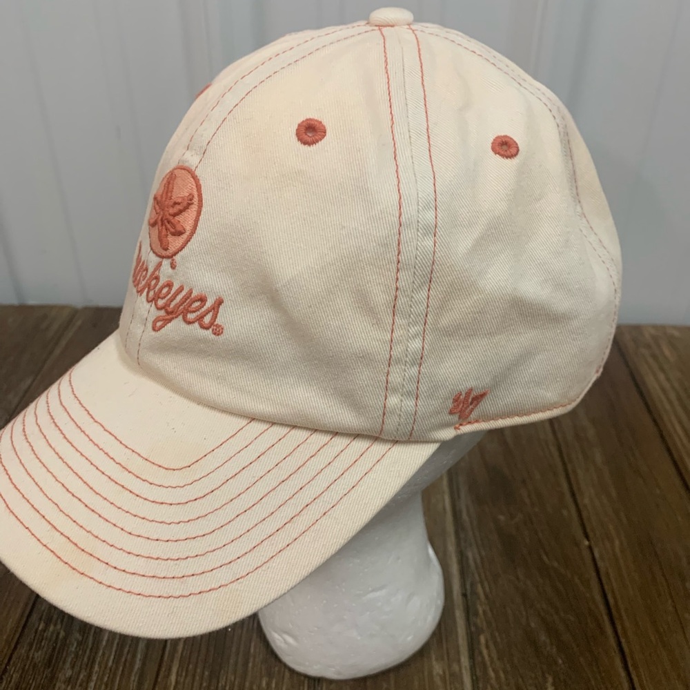 Women's Cream and Red Buckeyes 47’ Brand Hat - Picture 6 of 8